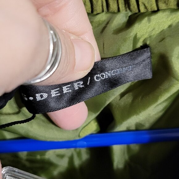 NWT WOMANS S DEER GREEN CRINKLED DUCK DOWN PUFFER JACKET SZ M - Picture 4 of 9